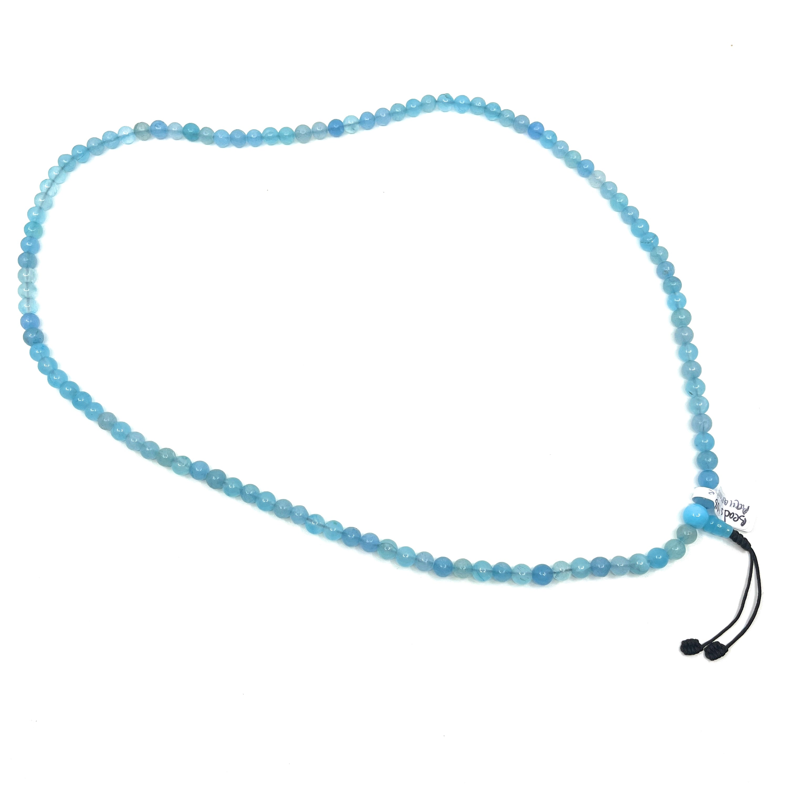 Aquamarine Gemstone Mala Beads