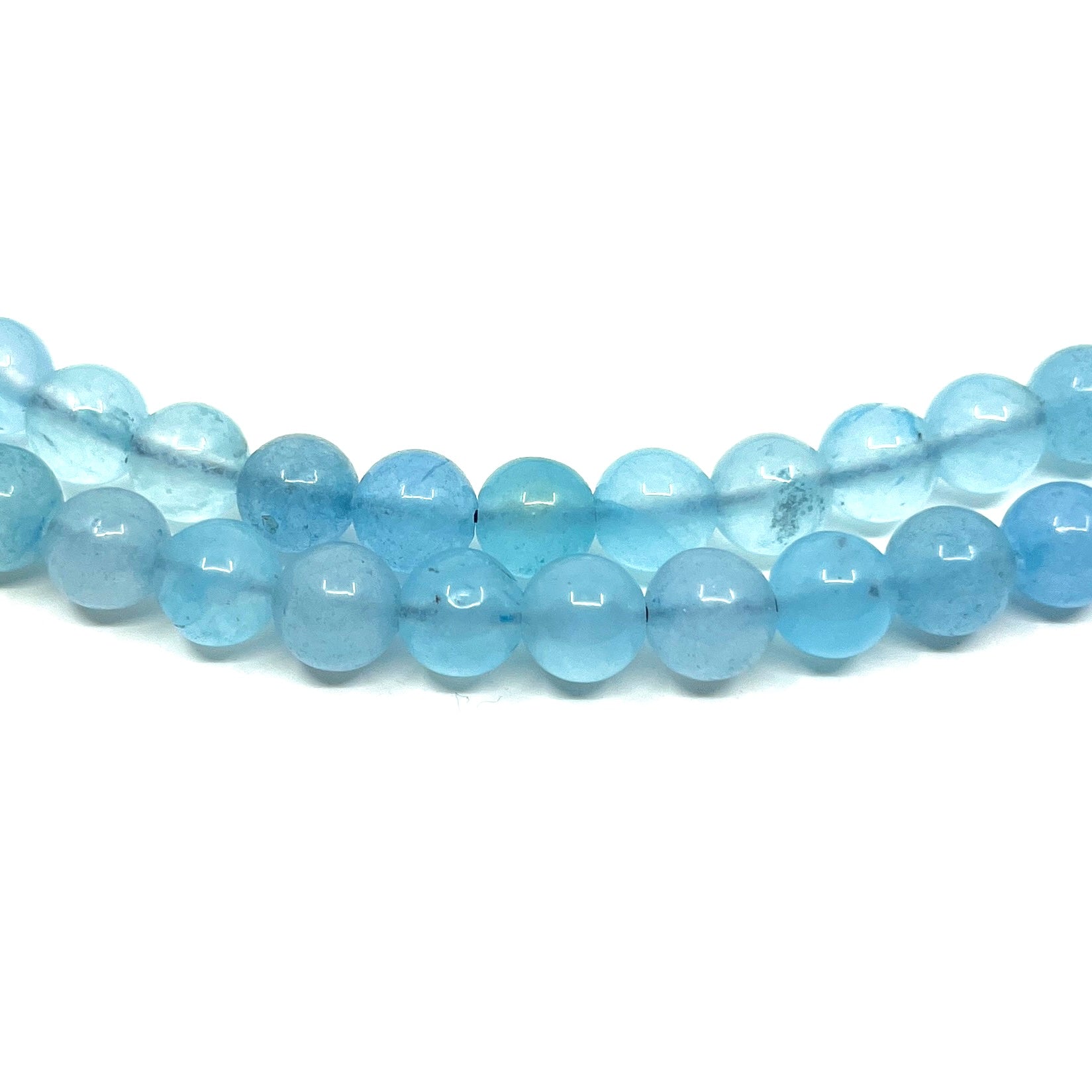 Aquamarine Gemstone Mala Beads