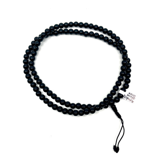 Black Onyx Gemstone Mala Beads