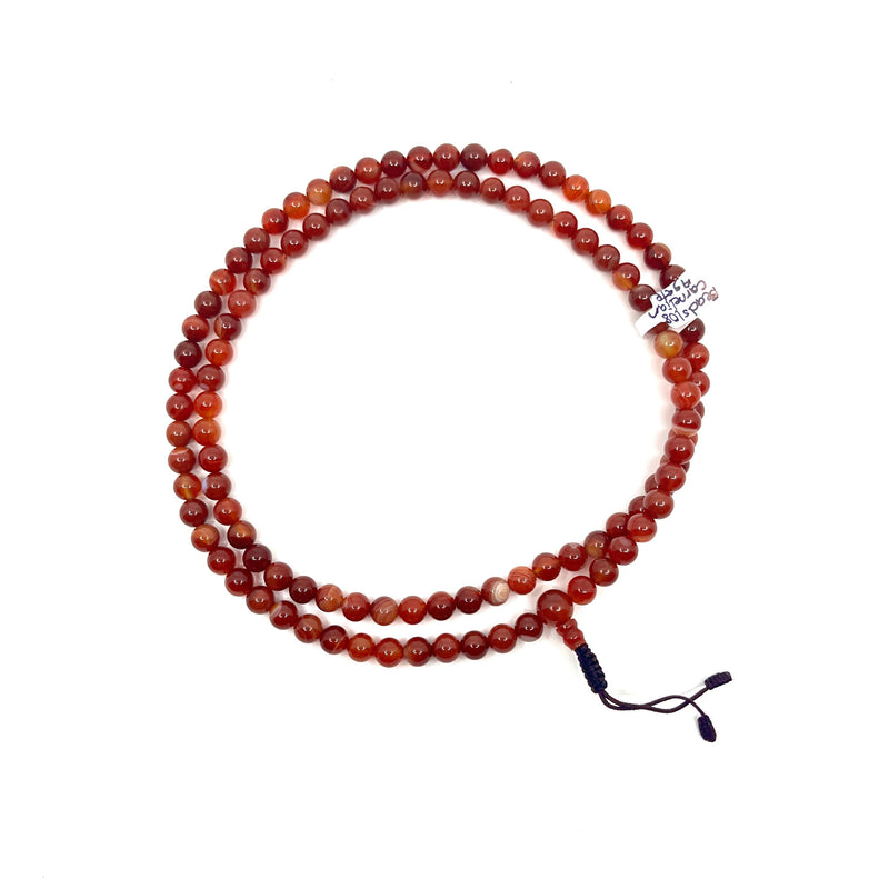 Carnelian Agate Gemstone Mala Beads image 1