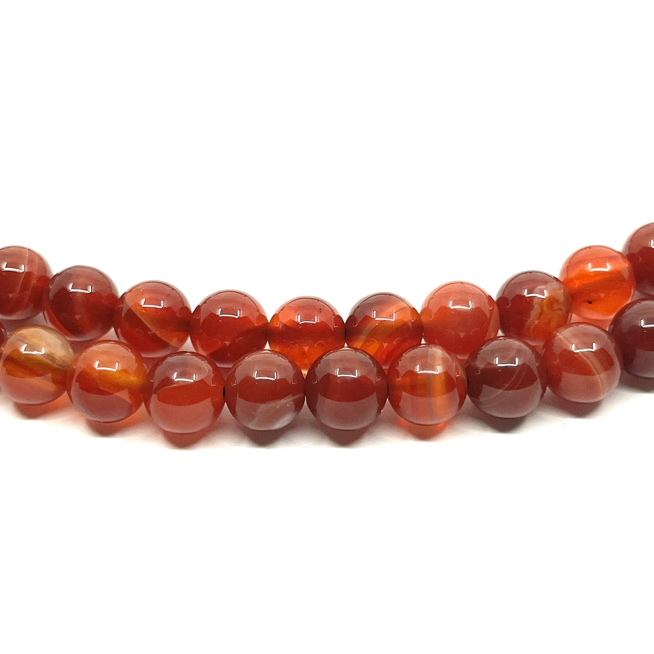 Carnelian Agate Gemstone Mala Beads