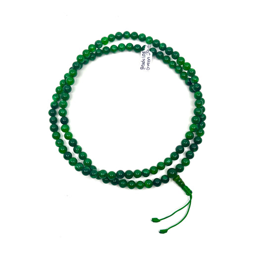 Green Jade Gemstone Mala Beads