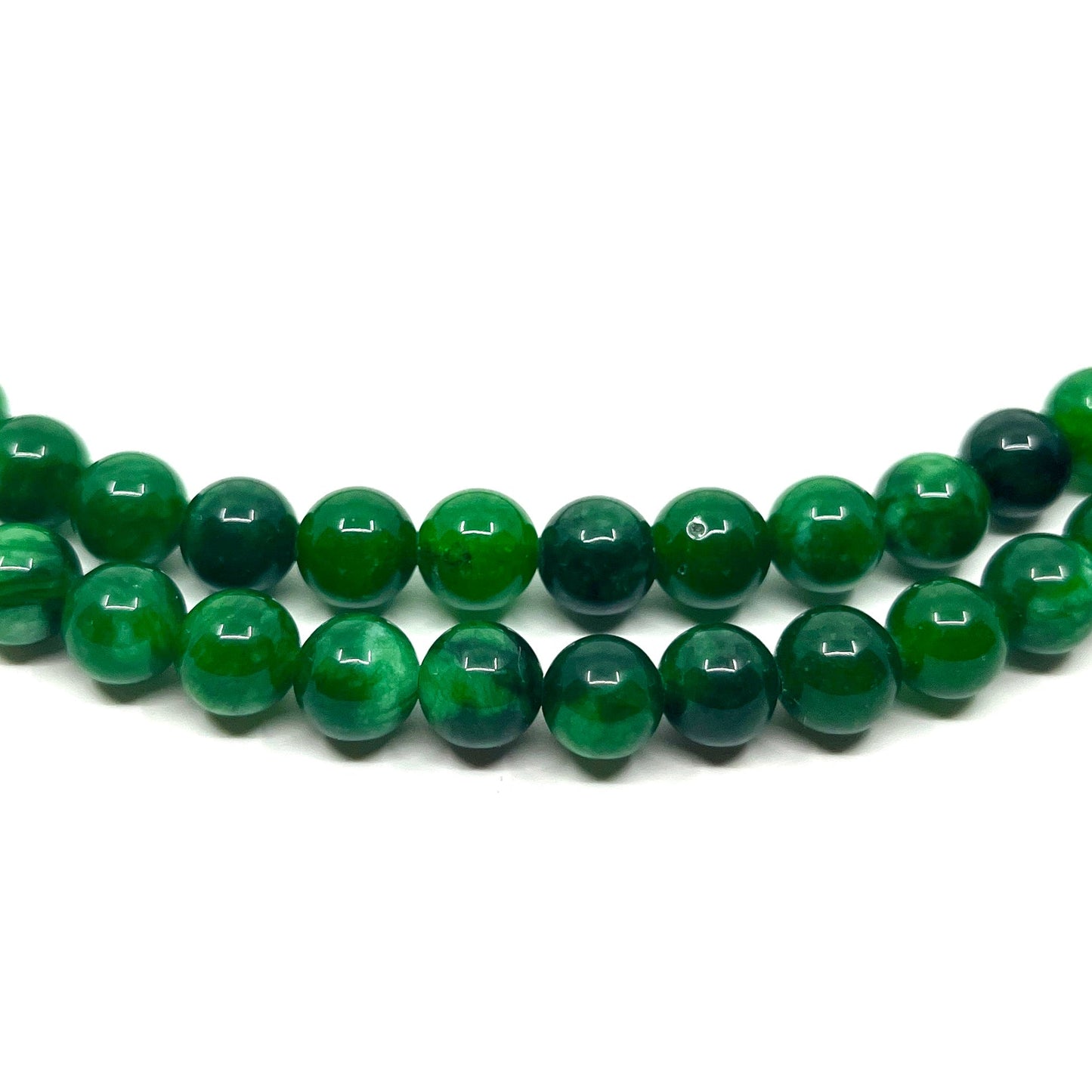 Green Jade Gemstone Mala Beads