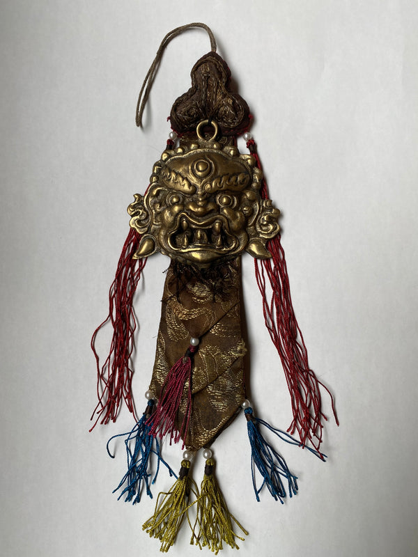 Decorative Tibetan Good Luck Charm: Face of Diety image 1