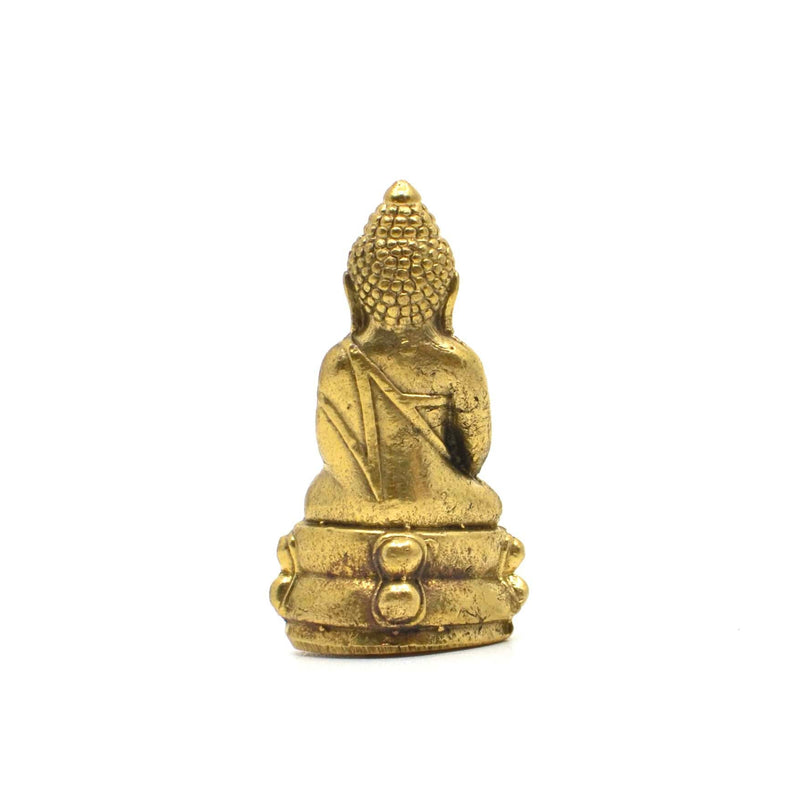 Mini Buddha Statue Brass image 2