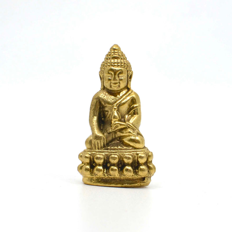 Mini Buddha Statue Brass image 1