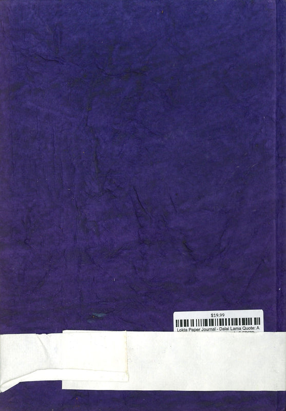 Lokta Paper Journal - Dalai Lama Quote: A Precious Human Life (Purple 5.5