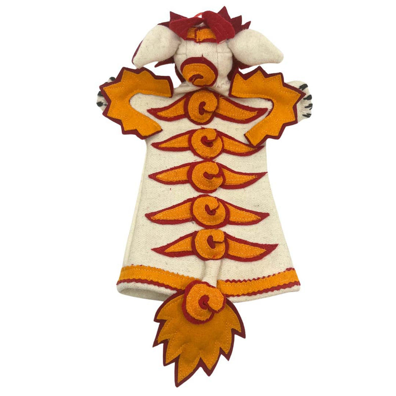 Snow Lion Puppet Orange image 3