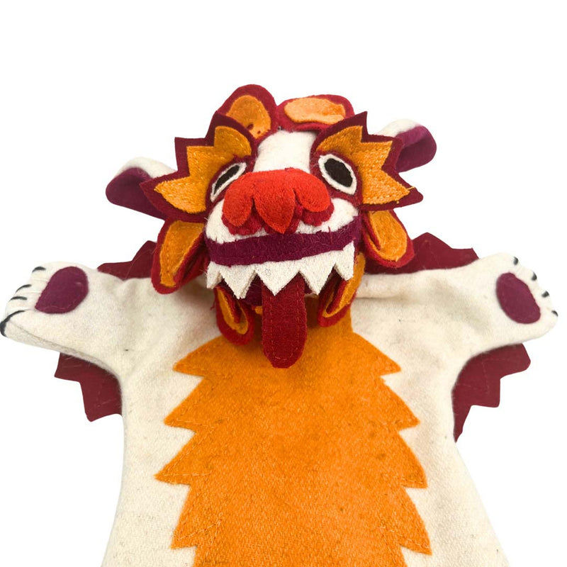 Snow Lion Puppet Orange image 4