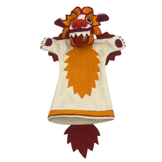 Snow Lion Puppet Orange