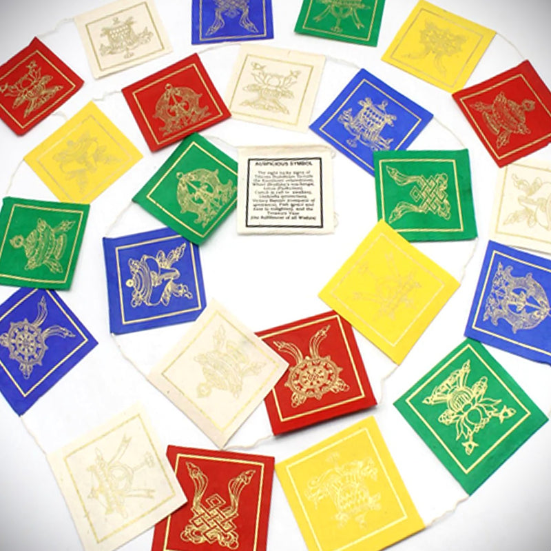 Mini Lokta Paper Prayer Flag: Lucky Signs image 2