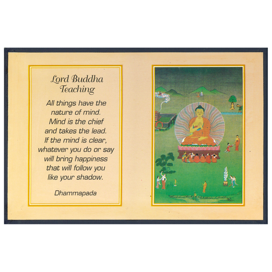 Lord Buddha Teaching Folding Thanka - TIBET HOUSE US NYC