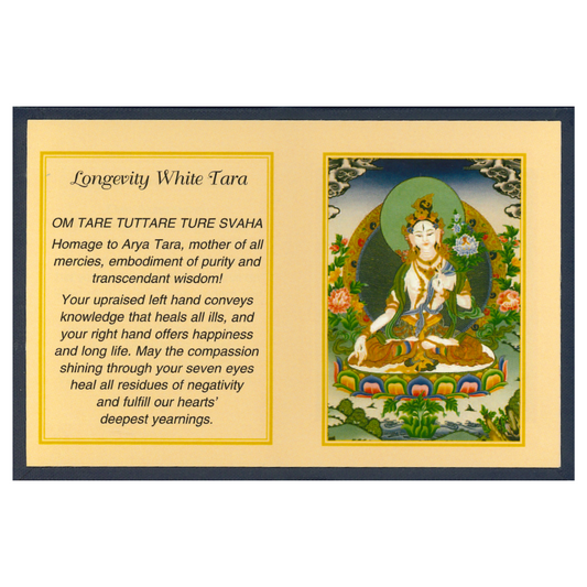 Longevity White Tara Folding Thanka - TIBET HOUSE US NYC
