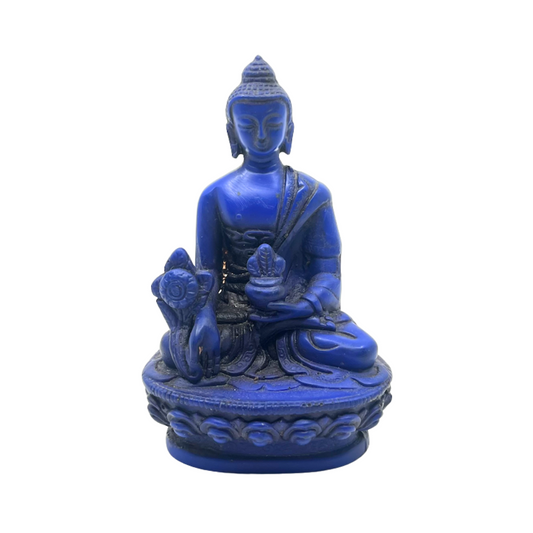 Blue Resin Buddha Statue 5" - TIBET HOUSE US NYC