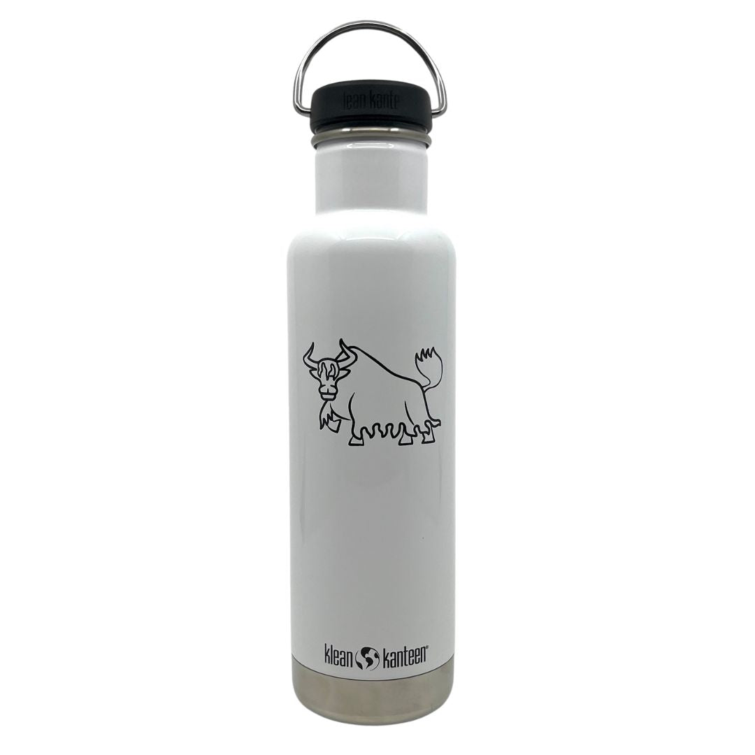 Stainless Steel White: Loop W/Bale Yak Water Bottle