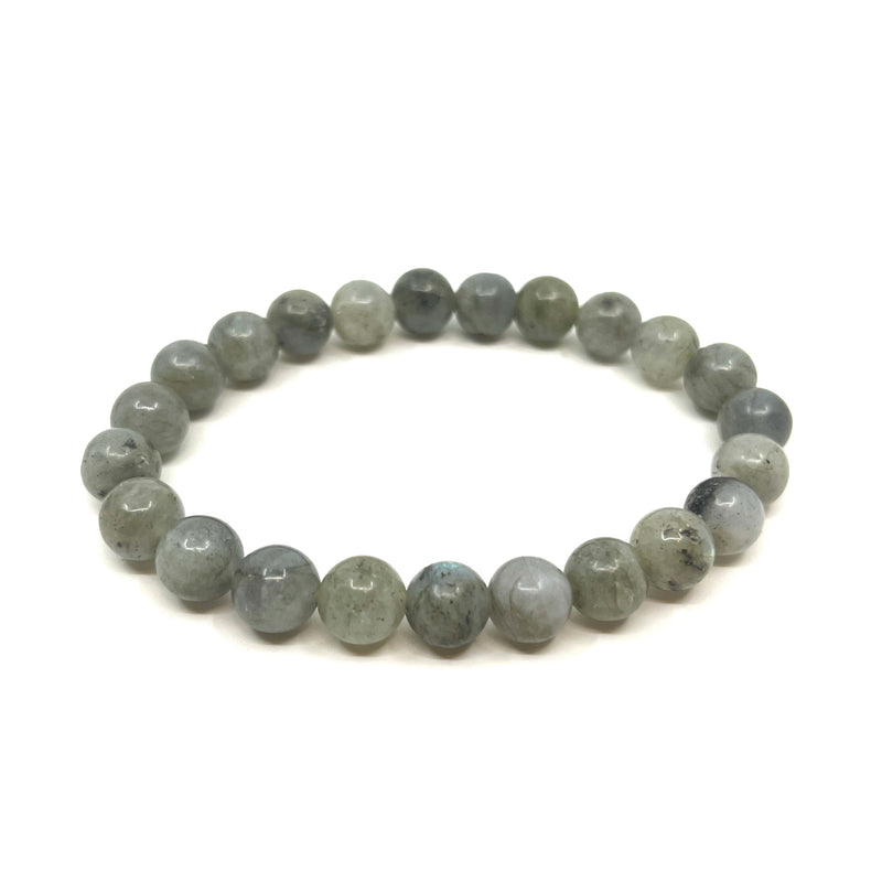 Light Gray Gemstone String Bracelet image 1