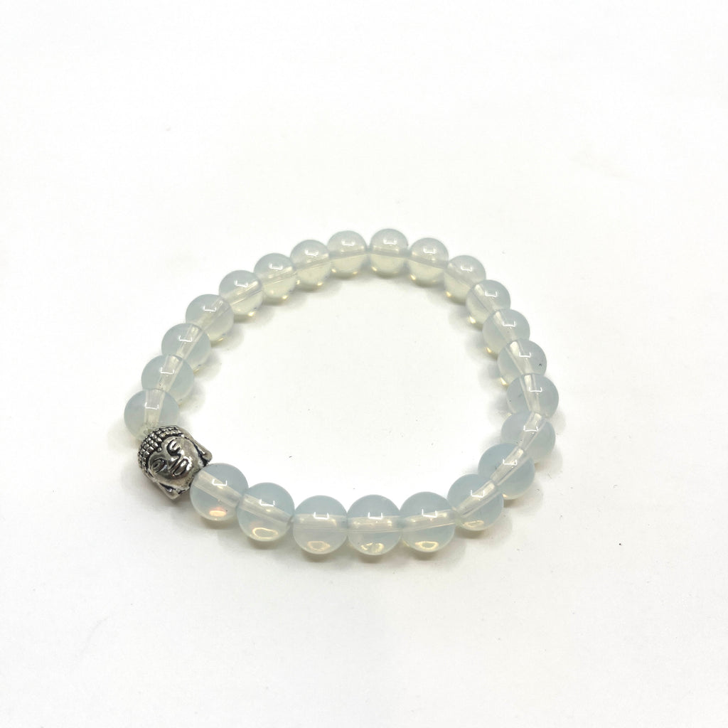 Moonstone Gemstone/Buddha Head Bracelet