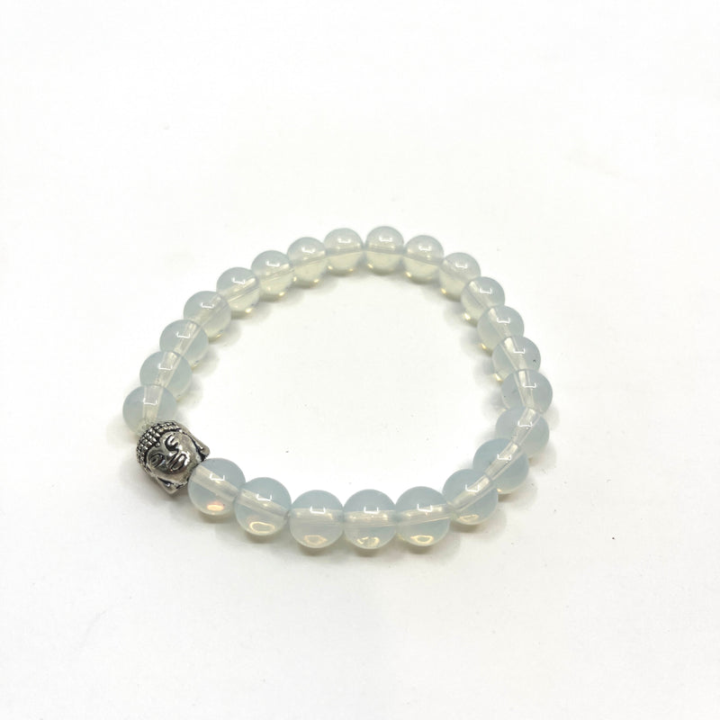 Moonstone Gemstone/Buddha Head Bracelet image 1