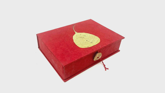 Gold Leaf (Red) Travel Altar Box