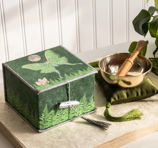 Meditation Bowl Box: Luna Moth (3.5") - TIBET HOUSE US NYC