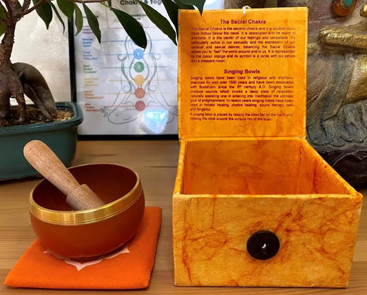 Sacral Chakra Singing Bowl 4" - light orange - TIBET HOUSE US NYC